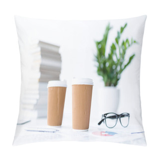 Personality  Coffee And Business Documents Pillow Covers
