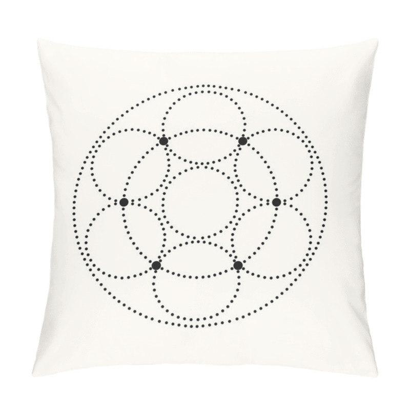 Personality  Vector Dotted Geometric Shape. Pillow Covers