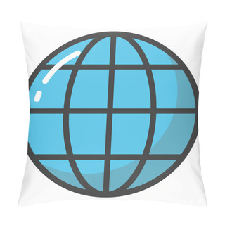 Personality  Globe Vector Icon Pillow Covers
