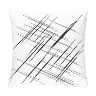 Personality  Intersecting Lines, Stripes Mesh, Grid, Lattice - Stock Vector Illustration, Clip-art Graphics Pillow Covers