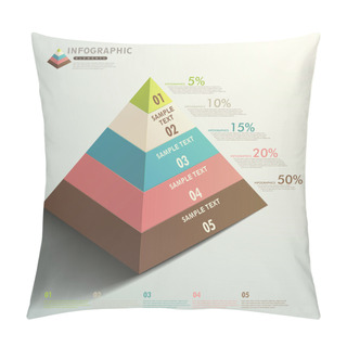 Personality  Vector Abstract 3d Pyramid Type Infographics Pillow Covers