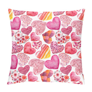 Personality  Watercolor Hearts Pattern Pillow Covers