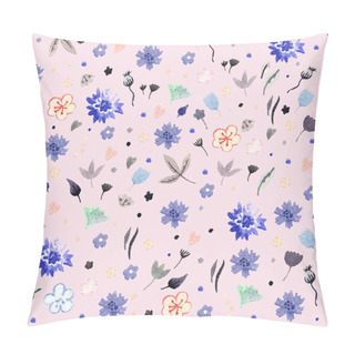 Personality  Spring Floral Meadow Pattern Pillow Covers