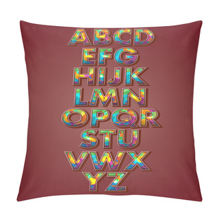 Personality  Vector Alphabet, Vector Illustration Pillow Covers
