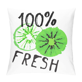 Personality  Kiwi Fruit Label And Sticker - 100% Fresh Pillow Covers
