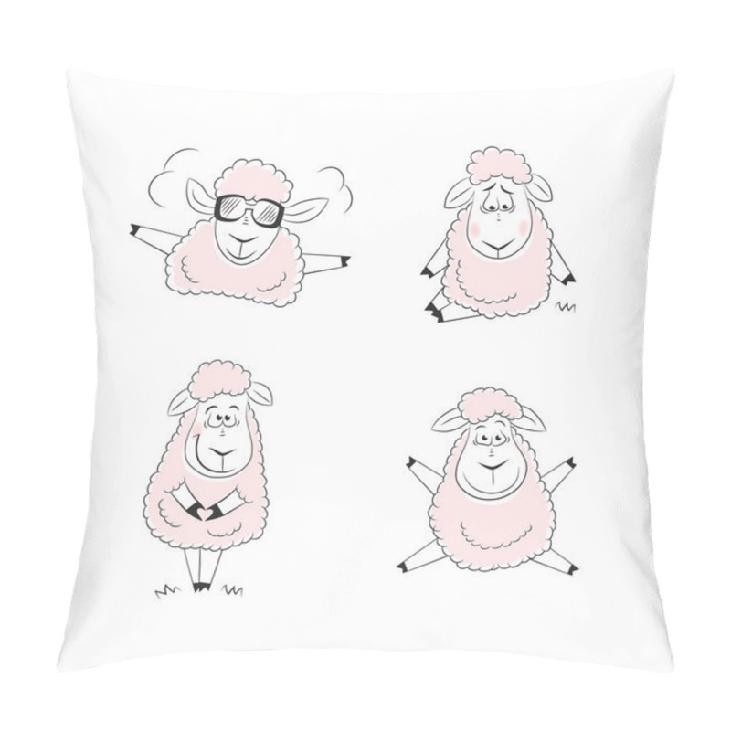 Personality  Funny Sheep Character Design Pillow Covers