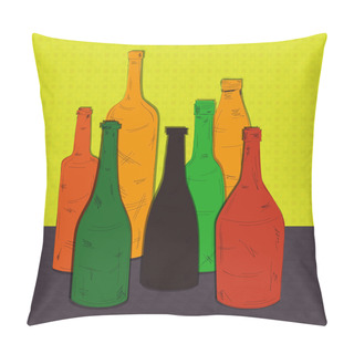 Personality  Colorful Bottles Vector Illustration Pillow Covers