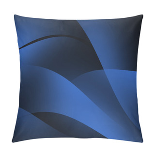 Personality  Abstract Curve Texture Navy Blue Background Pillow Covers