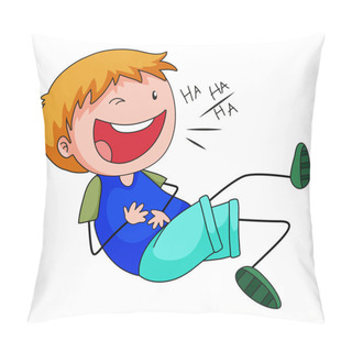 Personality  Boy Laughing Pillow Covers