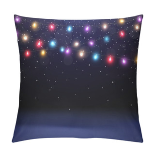 Personality  Christmas Light Background Pillow Covers