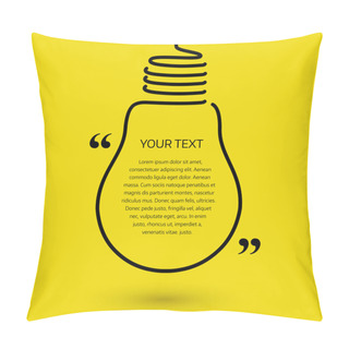 Personality  Lightbulb Text Bubble, Concept Idea Pillow Covers
