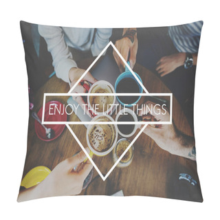 Personality  Friends Together Drinking Coffee Pillow Covers