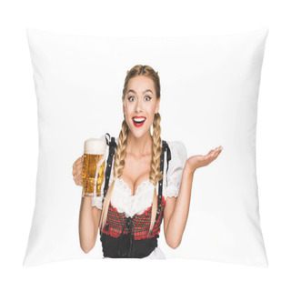 Personality  Waitress With Beer On Oktoberfest  Pillow Covers