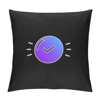 Personality  Approval Blue Gradient Vector Icon Pillow Covers