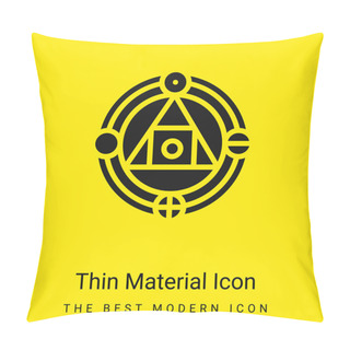 Personality  Alchemy Minimal Bright Yellow Material Icon Pillow Covers