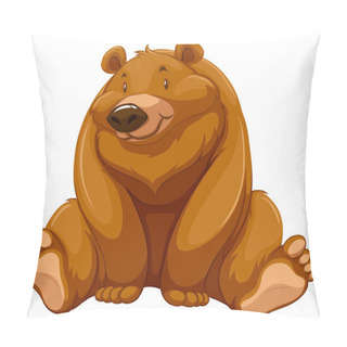 Personality  Fat Brown Bear Pillow Covers
