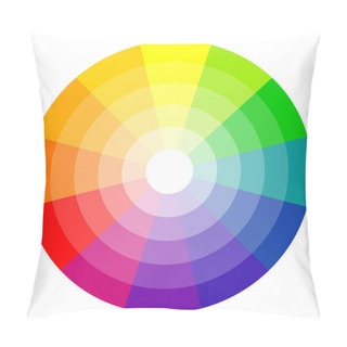 Personality  Color Wheel 12-colors Pillow Covers