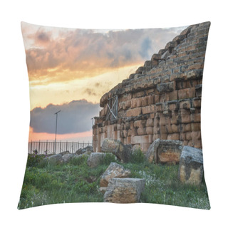 Personality  The Royal Mausoleum-temple Of The Berber Numidian Kings Near Batna City In Algeria Pillow Covers