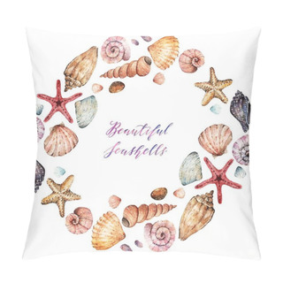 Personality  Beautiful Seashells  Illustration Pillow Covers
