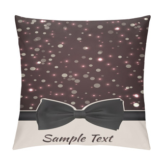 Personality  Ribbon With Bow And Christmas Abstract Background Pillow Covers