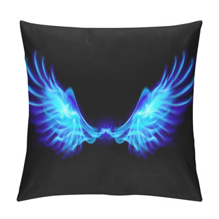 Personality  Blue Fire Wings. Pillow Covers