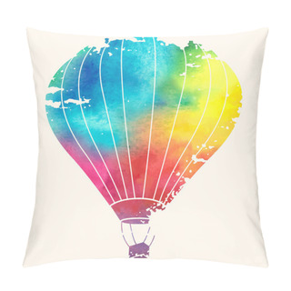 Personality  Watercolor Vintage Hot Air Balloon Pillow Covers