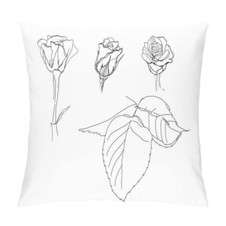 Personality  Graphic Roses Pillow Covers