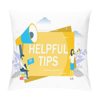 Personality  Helpful Tips Concept Vector Flat Style Design Illustration Pillow Covers