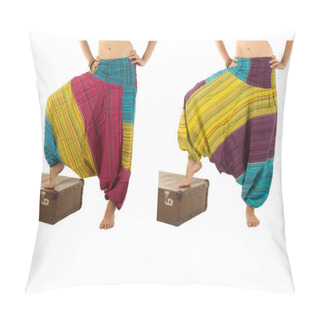 Personality  Multi-Color Harem Pants With Indian Pattern Pillow Covers