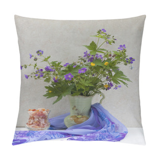 Personality  Still Life With Wild Spring Flowers Pillow Covers