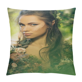 Personality  Elf Woman In A Magical Forest Pillow Covers