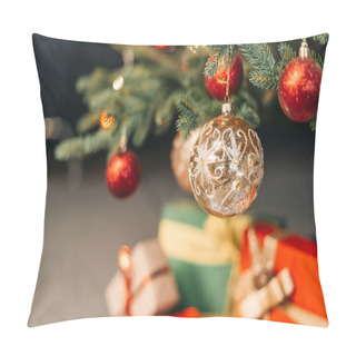 Personality  Baubles On Christmas Tree Pillow Covers