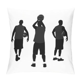 Personality  Basketball Silhouette Vector Image And Illustration Pillow Covers