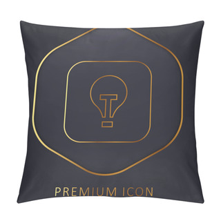 Personality  Apple Golden Line Premium Logo Or Icon Pillow Covers