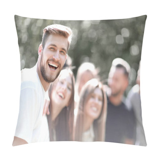 Personality  Leader And Group Of Friends Of Students Pillow Covers