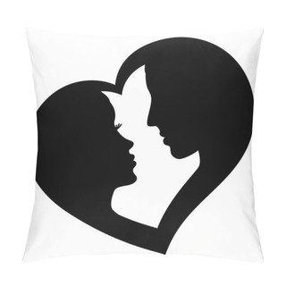 Personality  Couple In Love, Vector Logo Pillow Covers