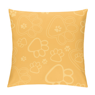 Personality  Paw Prints Background Miv Pillow Covers