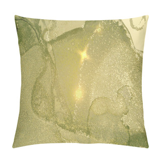 Personality  Abstract Pastel Green Marble Texture With Sparkles Pillow Covers