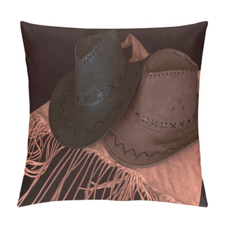 Personality  Fashionable Concept, Cowboy Hats , Vintage Style Pillow Covers