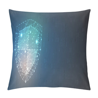 Personality  Cyber Security And Information Or Network Protection. Future Technology Shield Pillow Covers
