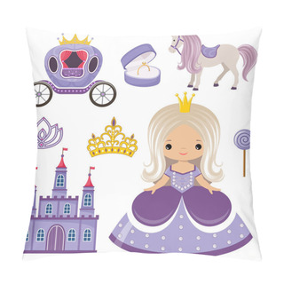 Personality  Little Princess, Castle And Carriage Pillow Covers
