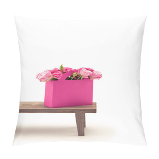 Personality  Roses In Paper Box On Bench Pillow Covers