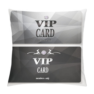 Personality  Silver VIP Cards With Relief Background Pillow Covers