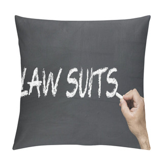 Personality  Law Suits Words Written On The Blackboard Pillow Covers