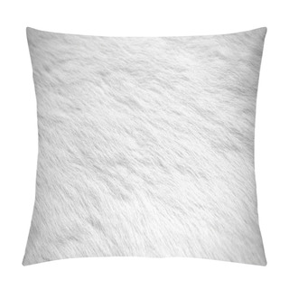 Personality  White Fur Background. Stock Photo Pillow Covers