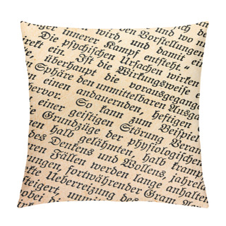 Personality  Old German Medicine Text 1900 Pillow Covers