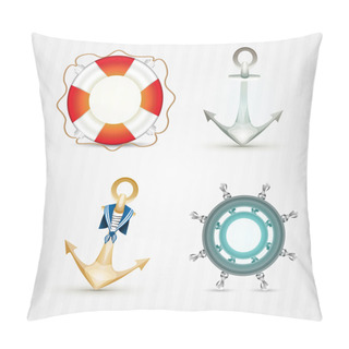 Personality  Set Of Nautical Objects Pillow Covers