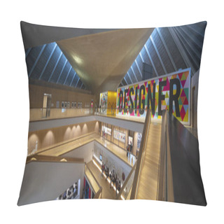 Personality  London, United Kingdom, 18th July 2019, Interior Of The Design Museum In Kensington Pillow Covers