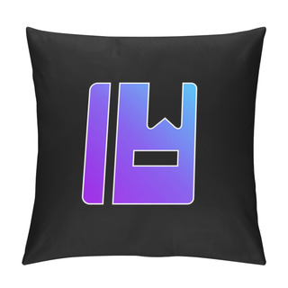 Personality  Book With Marker Blue Gradient Vector Icon Pillow Covers