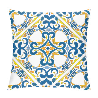 Personality  Illustrated Portuguese Tiles Pillow Covers
